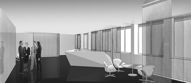 Дизайн вестибюля Европейского патентного бюро в Вене
